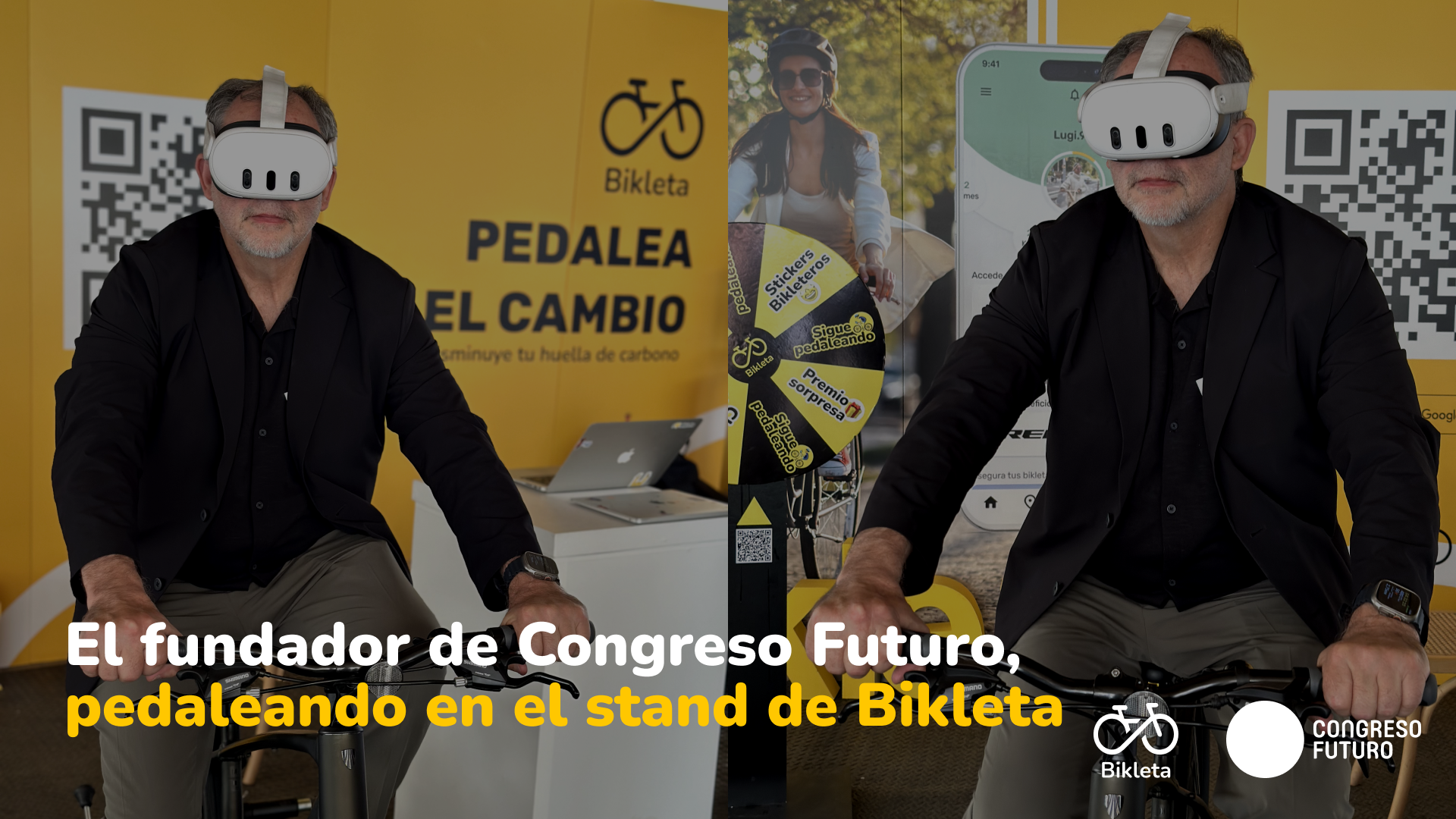 Guido Girardi en el stand de Bikleta: Experiencia 360 y compromiso con la movilidad sostenible