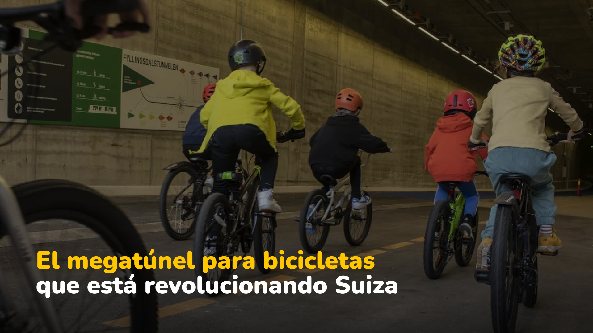 Descubrí el megatúnel para bicicletas inaugurado en Zúrich, Suiza: 440 metros de infraestructura sustentable que conecta la ciudad y marca un hito en movilidad urbana