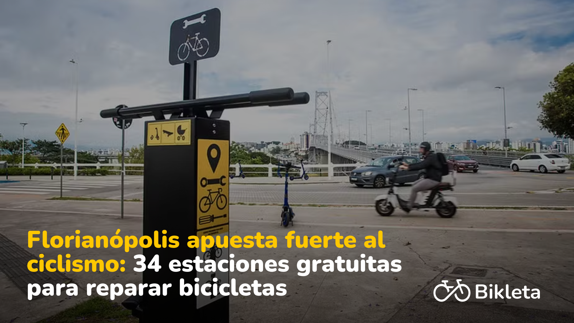 Florianópolis instala 34 estaciones gratuitas de reparación para bicicletas y refuerza la movilidad sustentable